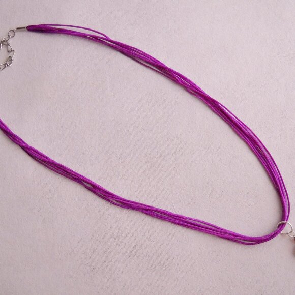 Plum Purple Ocean Jasper Earrings Necklace Set Handmade Beaded Gemstone Pierced - Picture 3 of 7